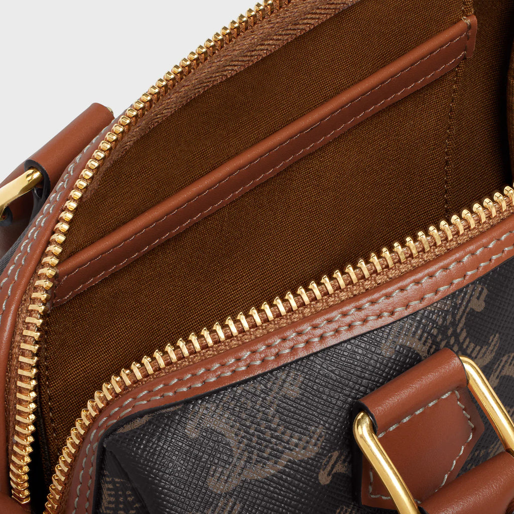 Small Boston in Triomphe Canvas and Calfskin