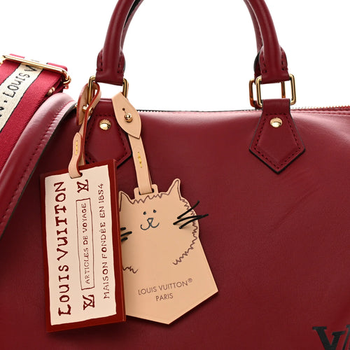 Calfskin LV Travels With Grace Coddington Speedy Soft 30 Plum