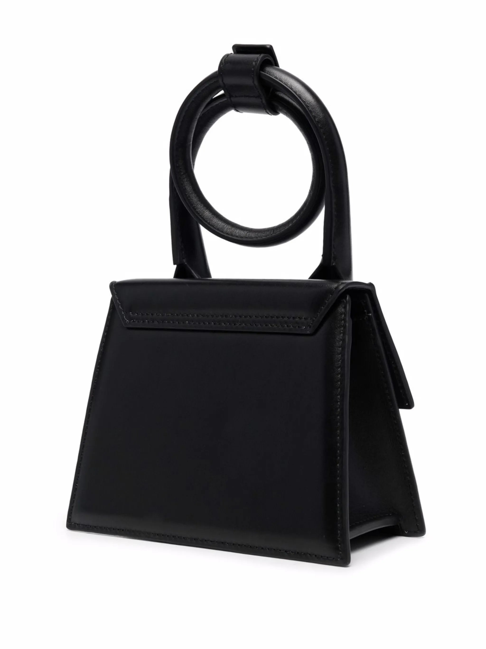 Le Chiquito Glossy Leather Tote Bag – Black