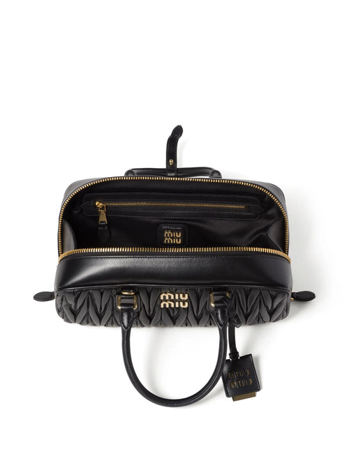 Arcadie Quilted Leather Tote Bag – Black