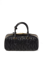 Arcadie Quilted Leather Tote Bag – Black