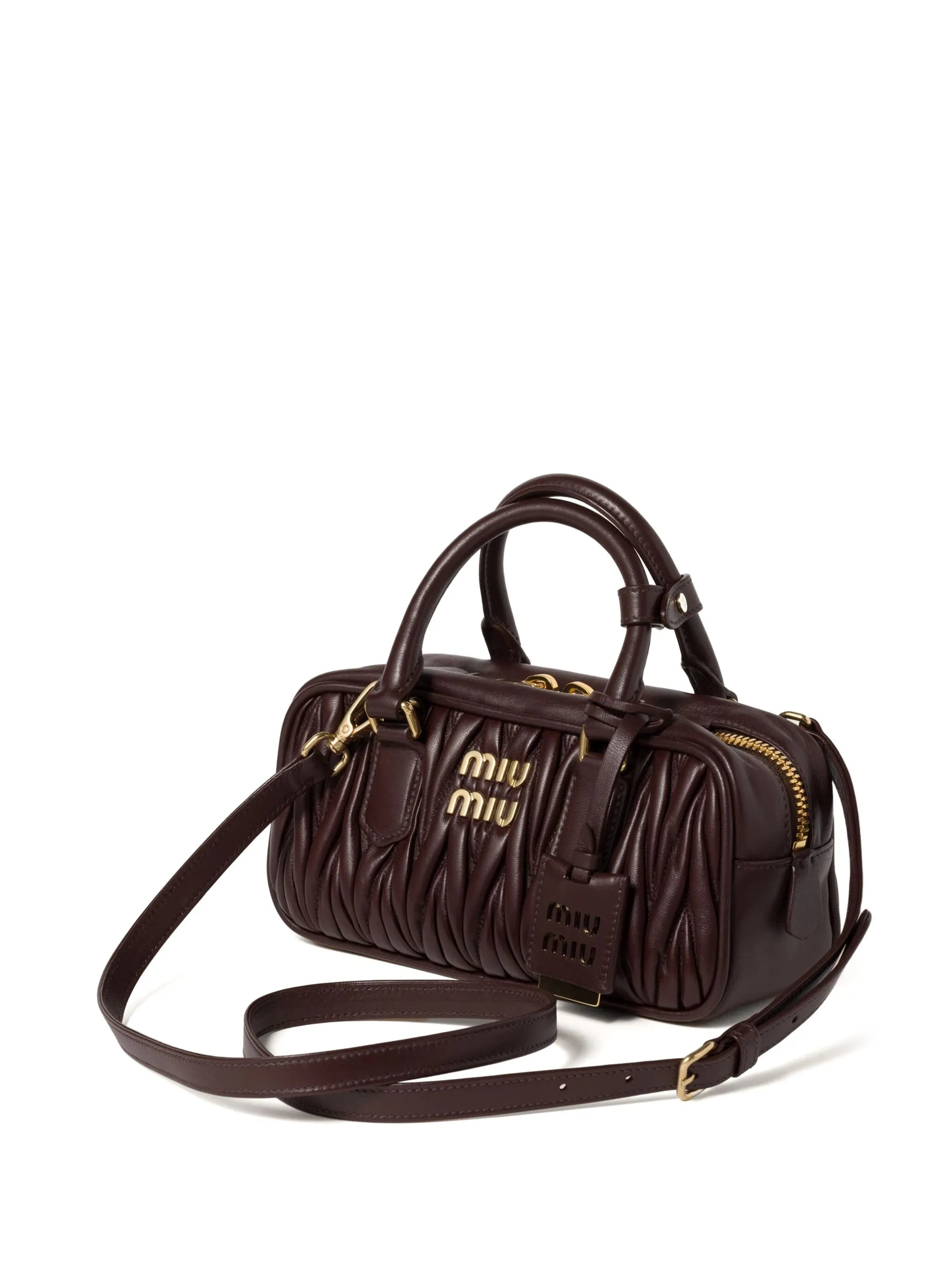 Arcadie Quilted Leather Tote Bag – Dark Brown