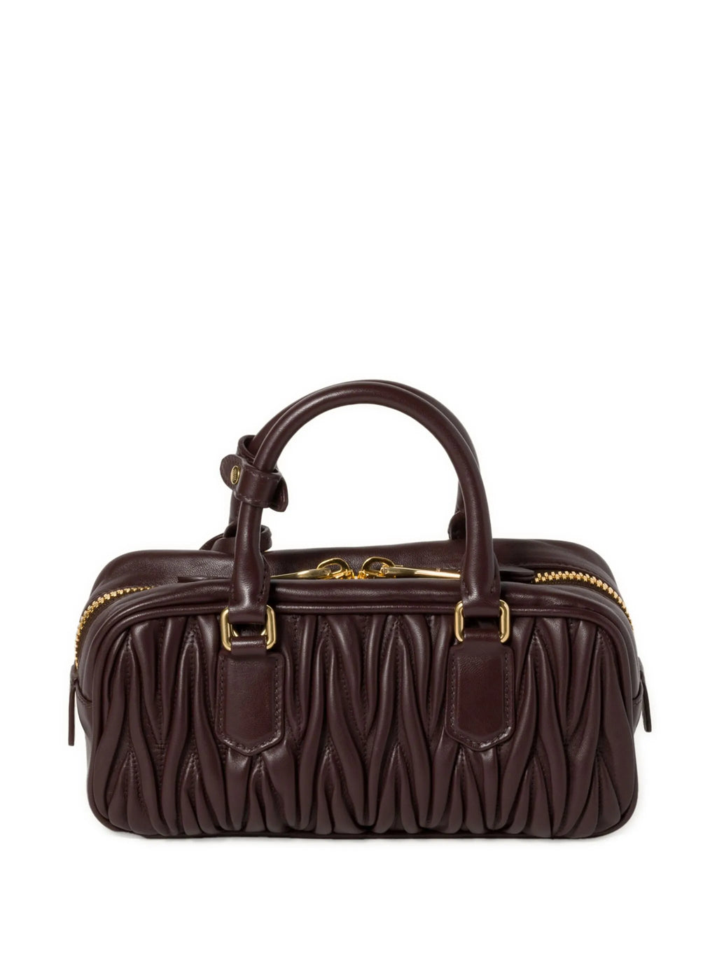 Arcadie Quilted Leather Tote Bag – Dark Brown