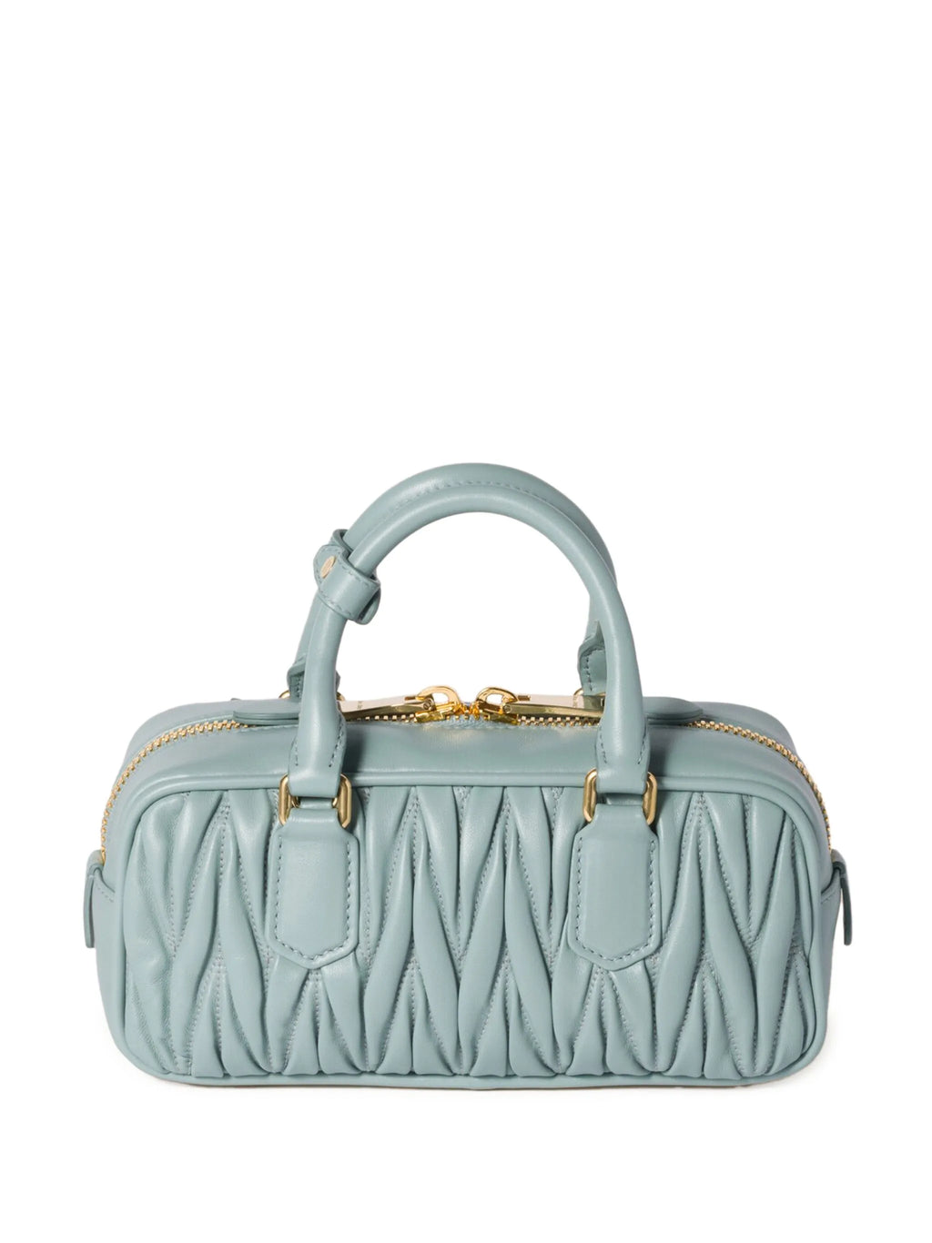 Arcadie Quilted Leather Tote Bag – Light Blue
