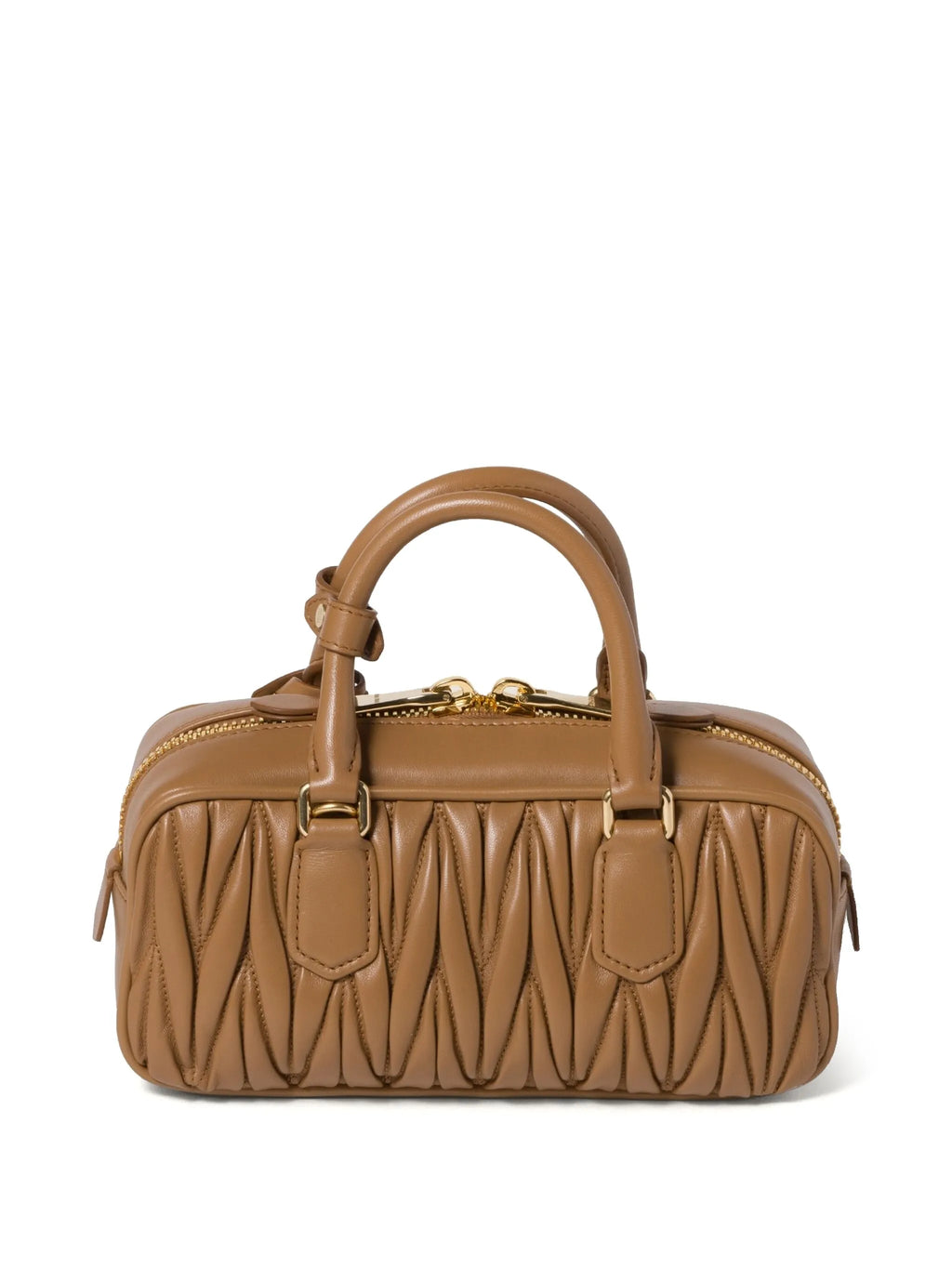 Arcadie Quilted Leather Tote Bag – Tan