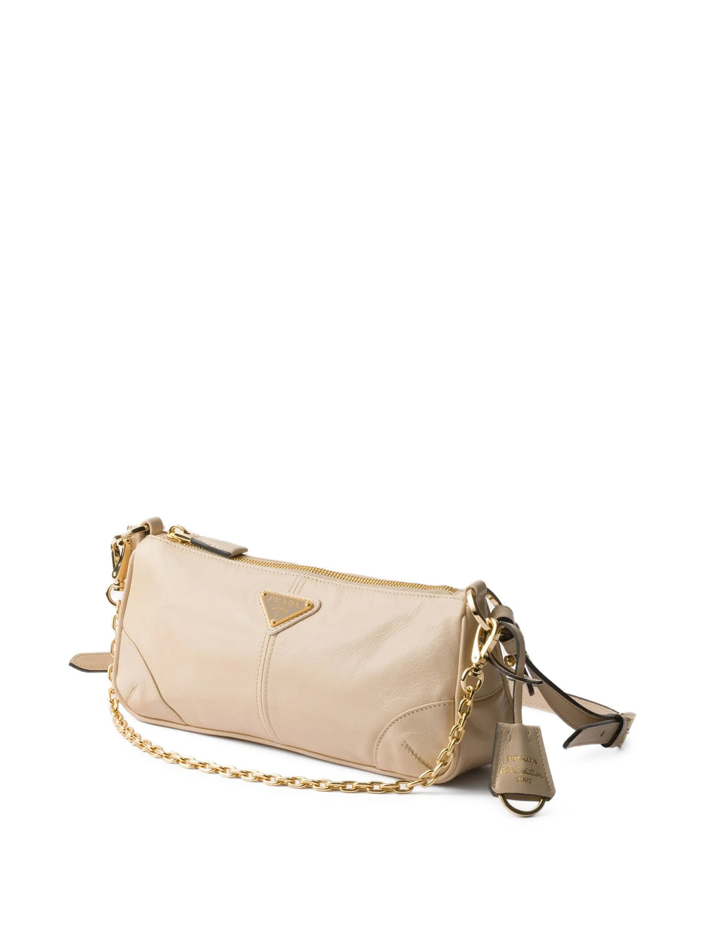 Medium Re-Edition Leather Shoulder Bag – Beige