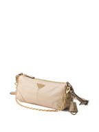 Medium Re-Edition Leather Shoulder Bag – Beige