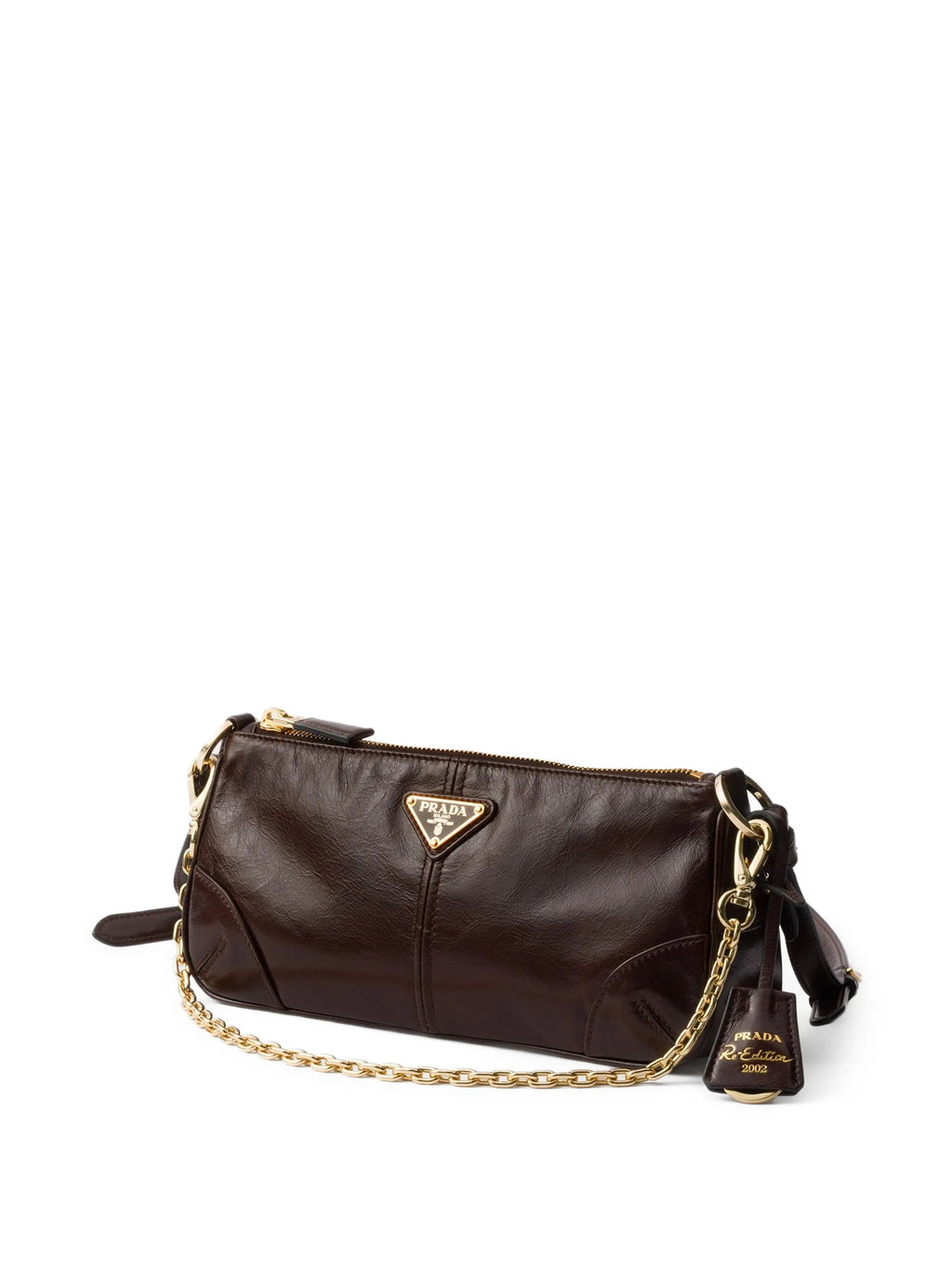 Medium Re-Edition Leather Shoulder Bag – Dark Brown