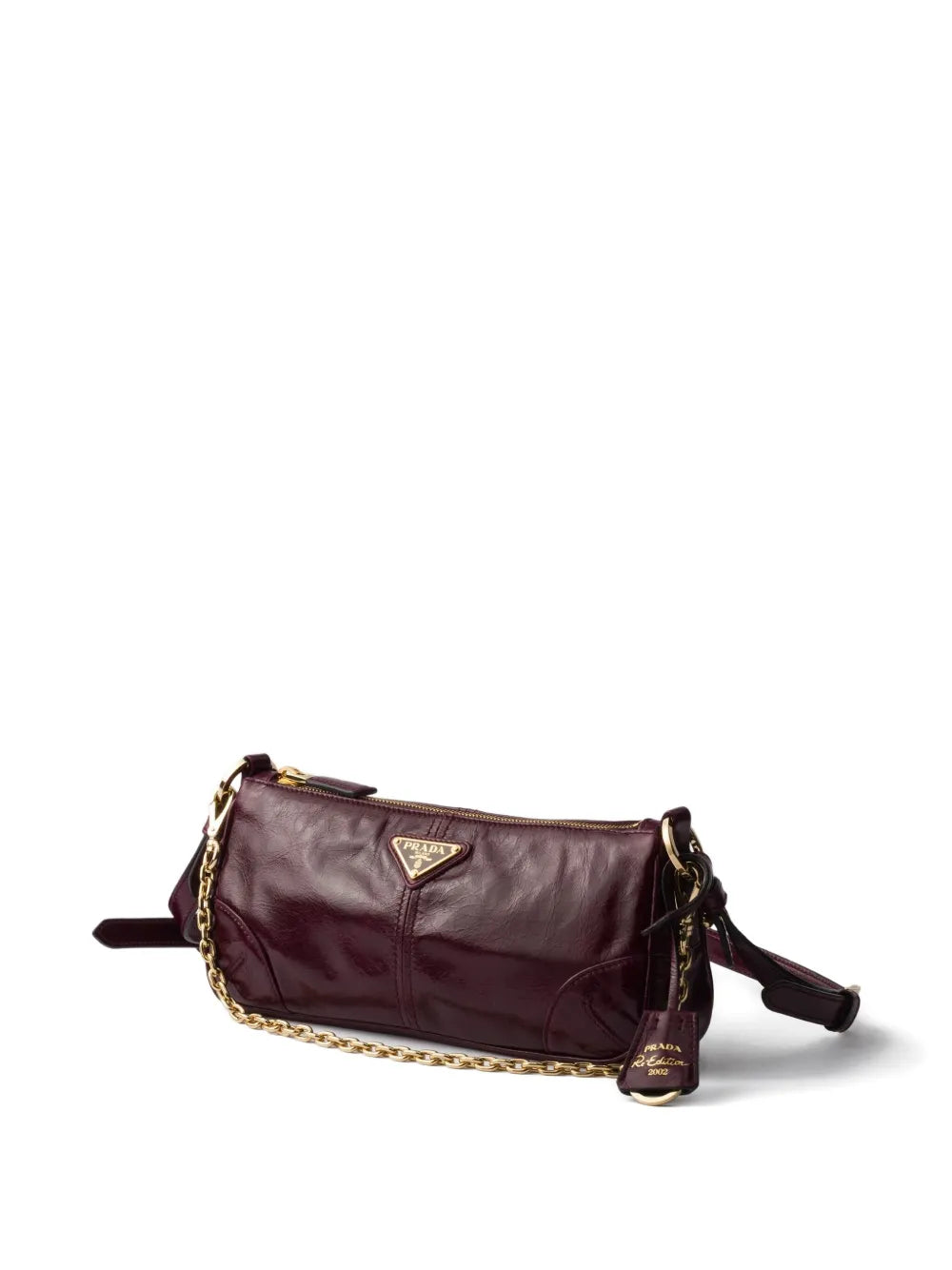 Medium Re-Edition Leather Shoulder Bag – Burgundy