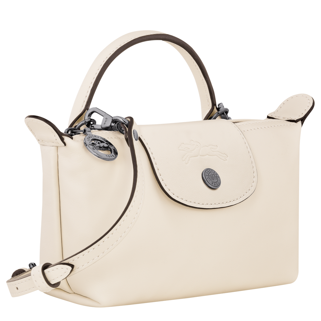 Le Pliage Xtra XS Mini Leather Top Handle Bag – Ecru
