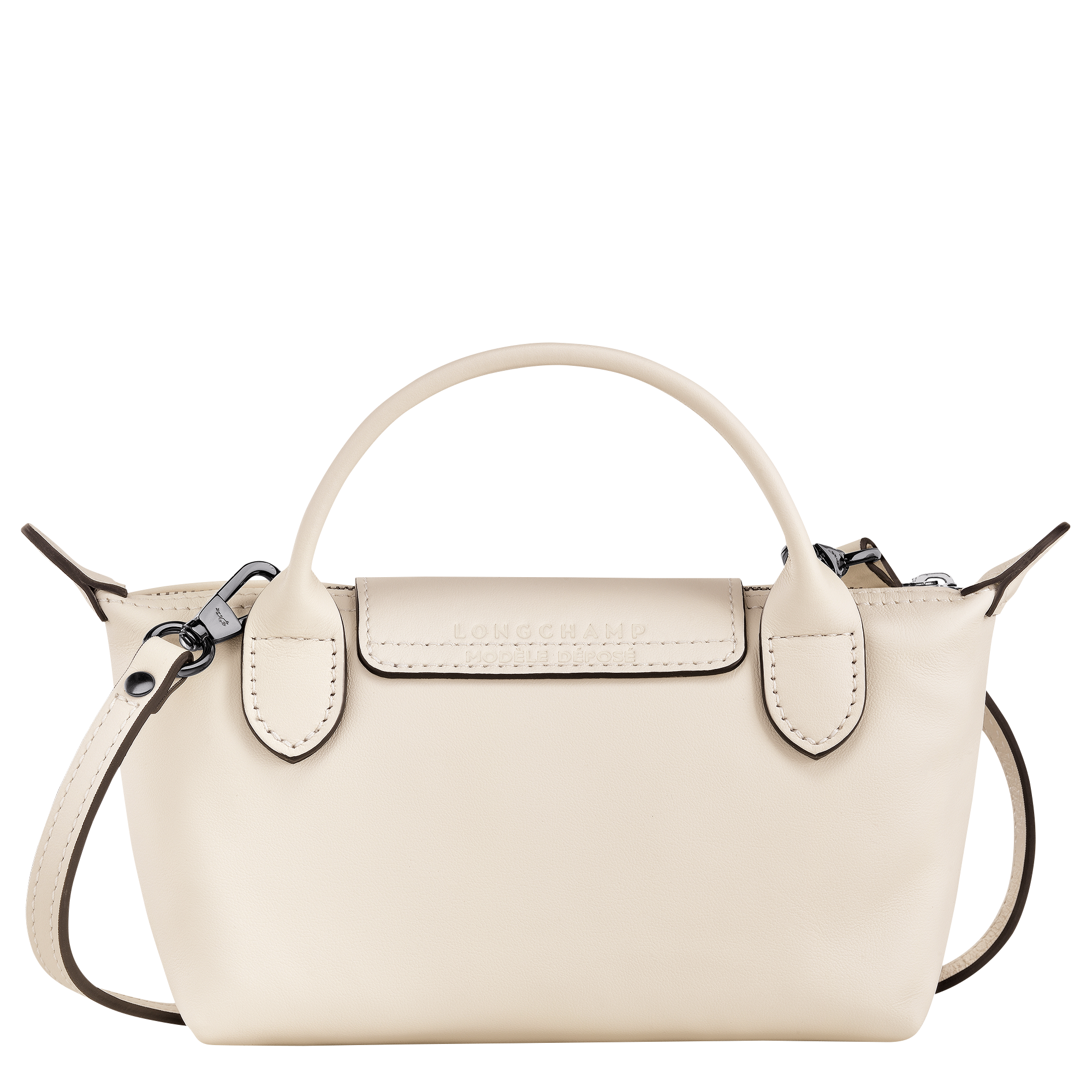 Le Pliage Xtra XS Mini Leather Top Handle Bag – Ecru