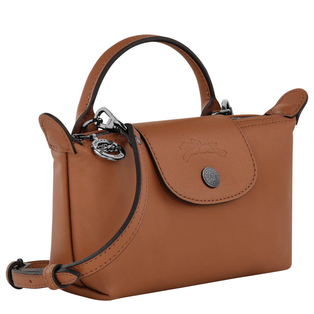 Le Pliage Xtra XS Mini Leather Top Handle Bag – Cognac
