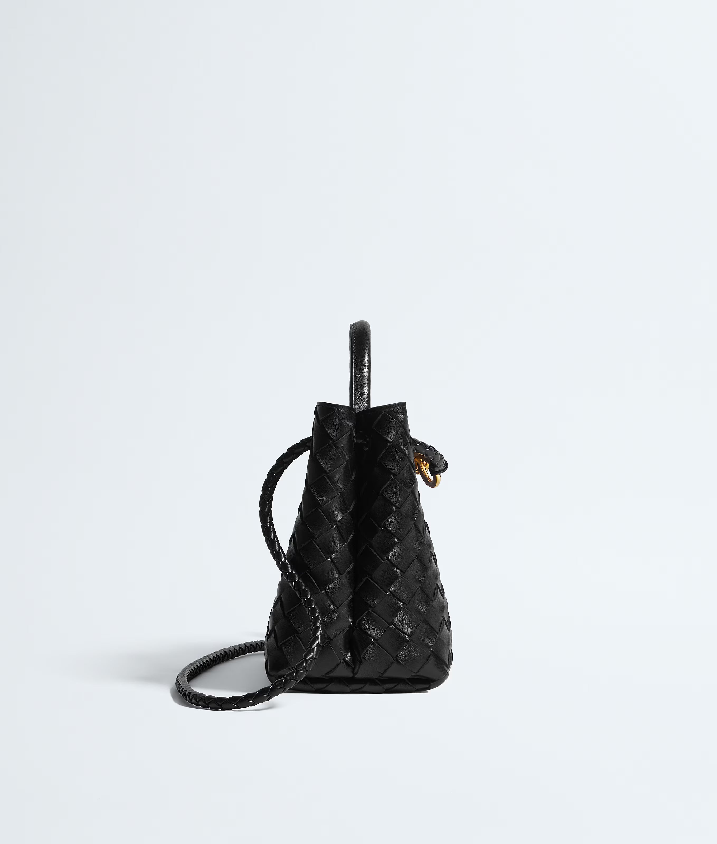Small Andiamo Leather Top Handle Bag
