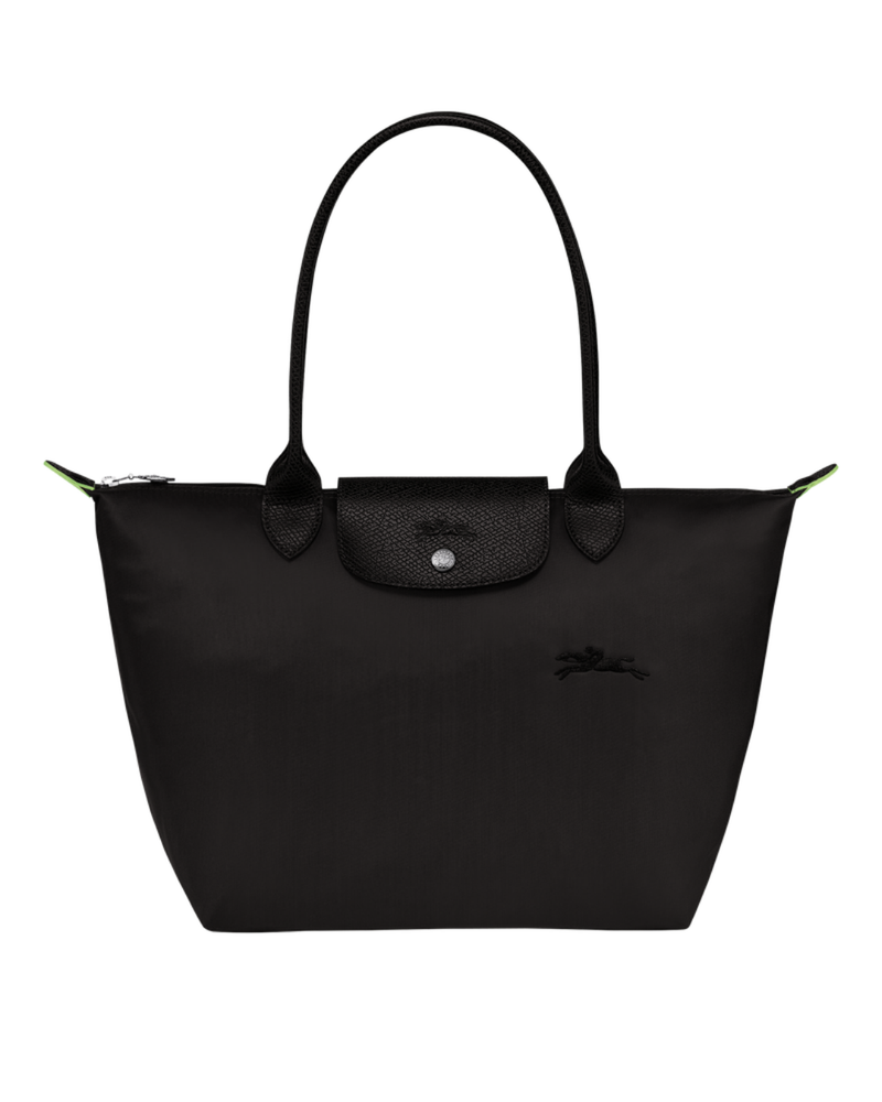 Le Pliage Green Medium Tote Bag – Black