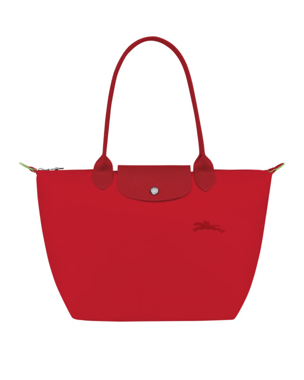 Le Pliage Green Medium Tote Bag – Tomato Red