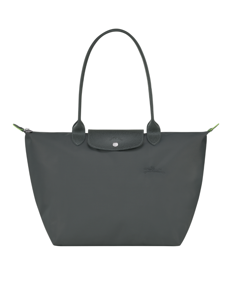 Le Pliage Green Large Tote Bag – Graphite Gray
