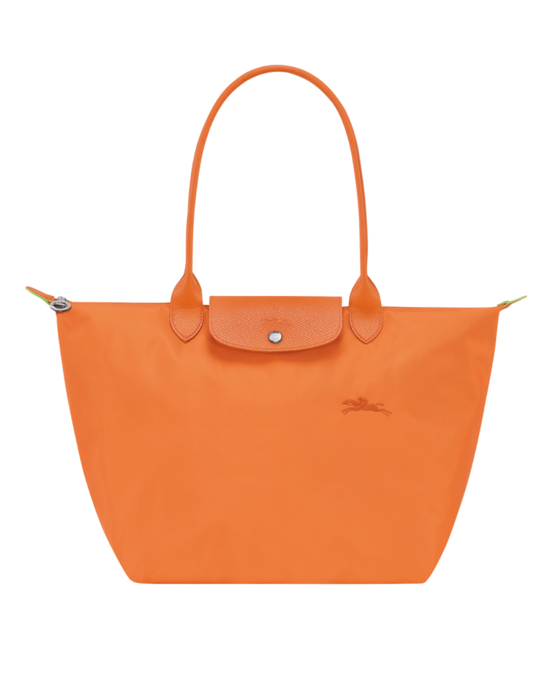 Le Pliage Green Large Tote Bag – Orange