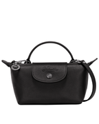 Le Pliage Xtra XS Mini Leather Top Handle Bag – Black