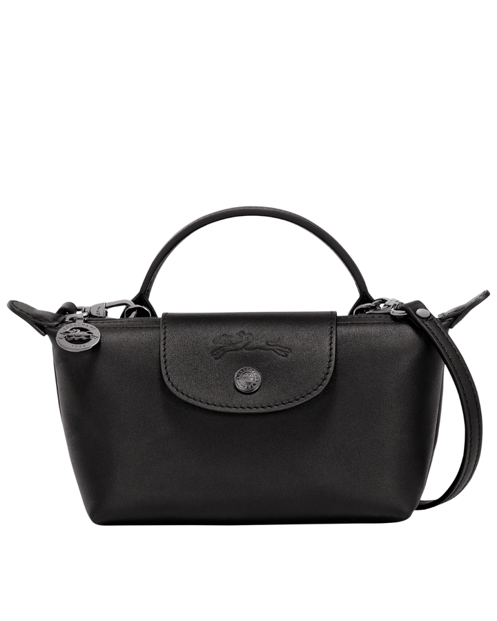 Le Pliage Xtra XS Mini Leather Top Handle Bag – Black