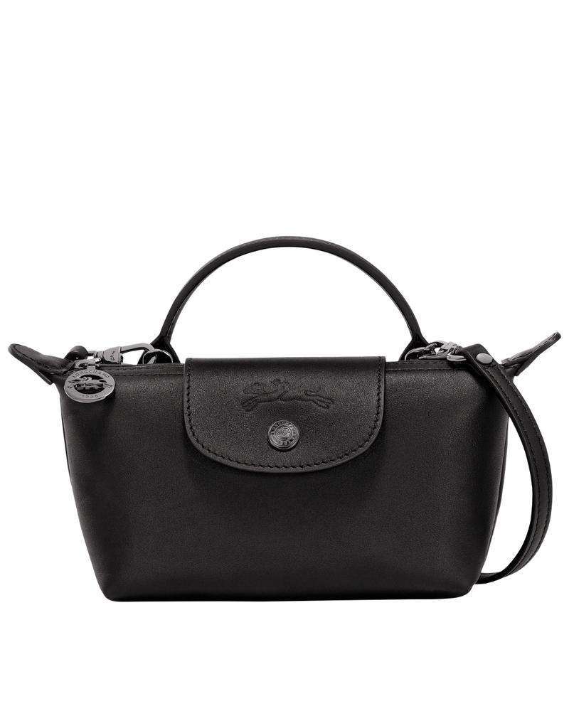Le Pliage Xtra XS Mini Leather Top Handle Bag – Black