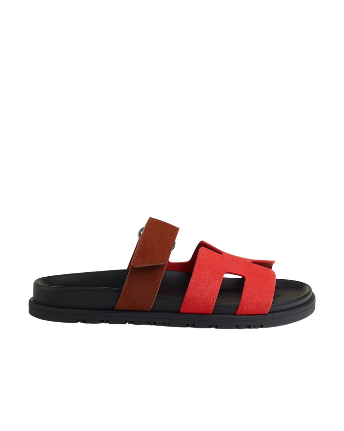 Chypre Leather Slippers – Kinetic Red