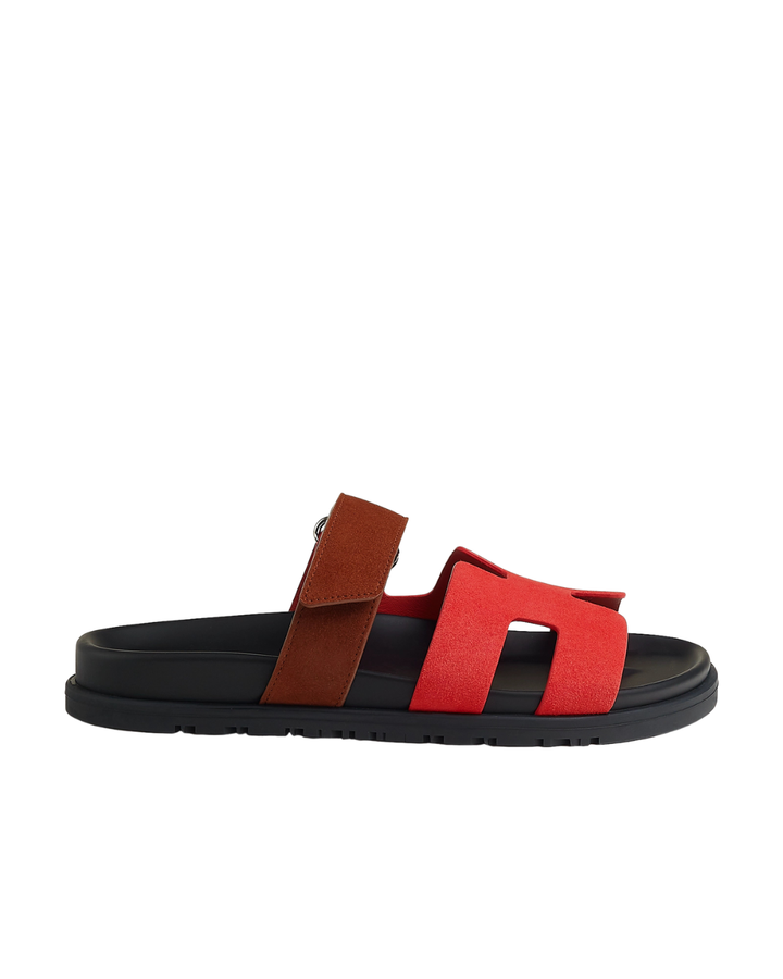 Chypre Leather Slippers – Kinetic Red