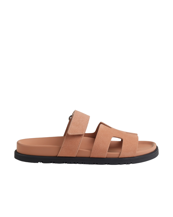 Chypre Leather Slippers – Peach/Beige
