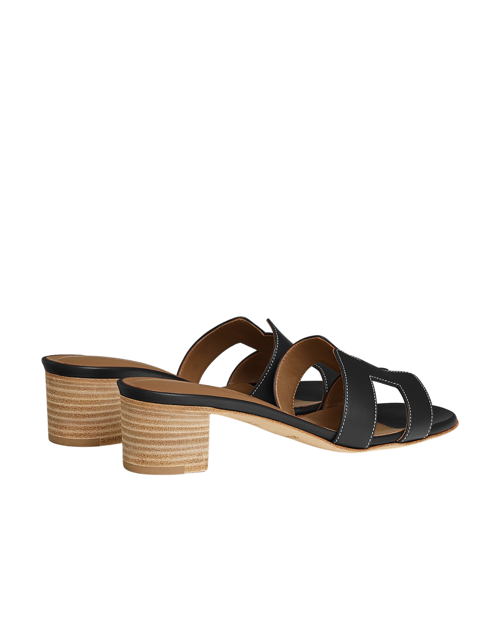 Oasis Leather Slippers – Black