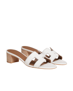 Oasis Leather Slippers – White