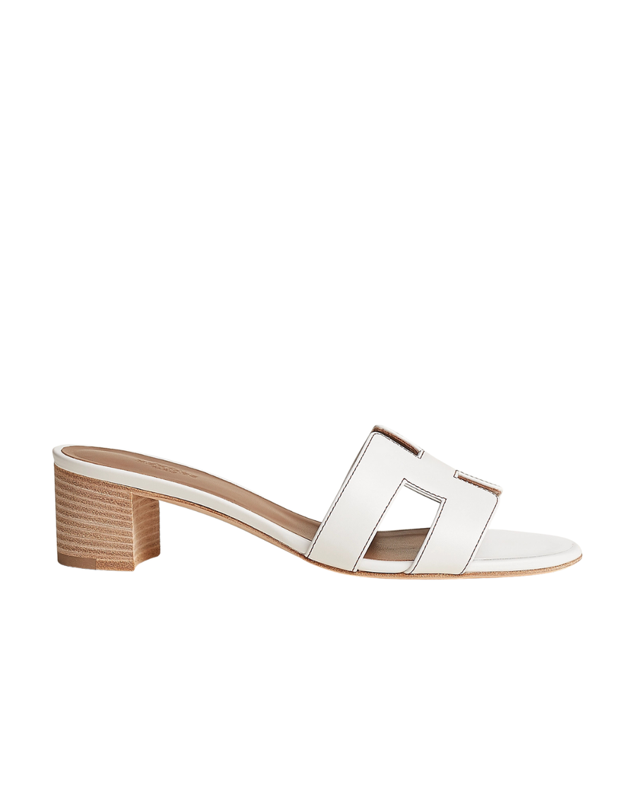 Oasis Leather Slippers – White