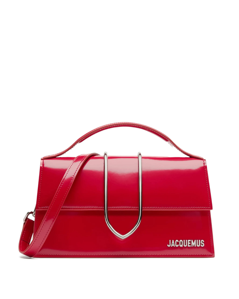 Le Grand Bambino Glossy Leather Tote Bag – Cherry Red
