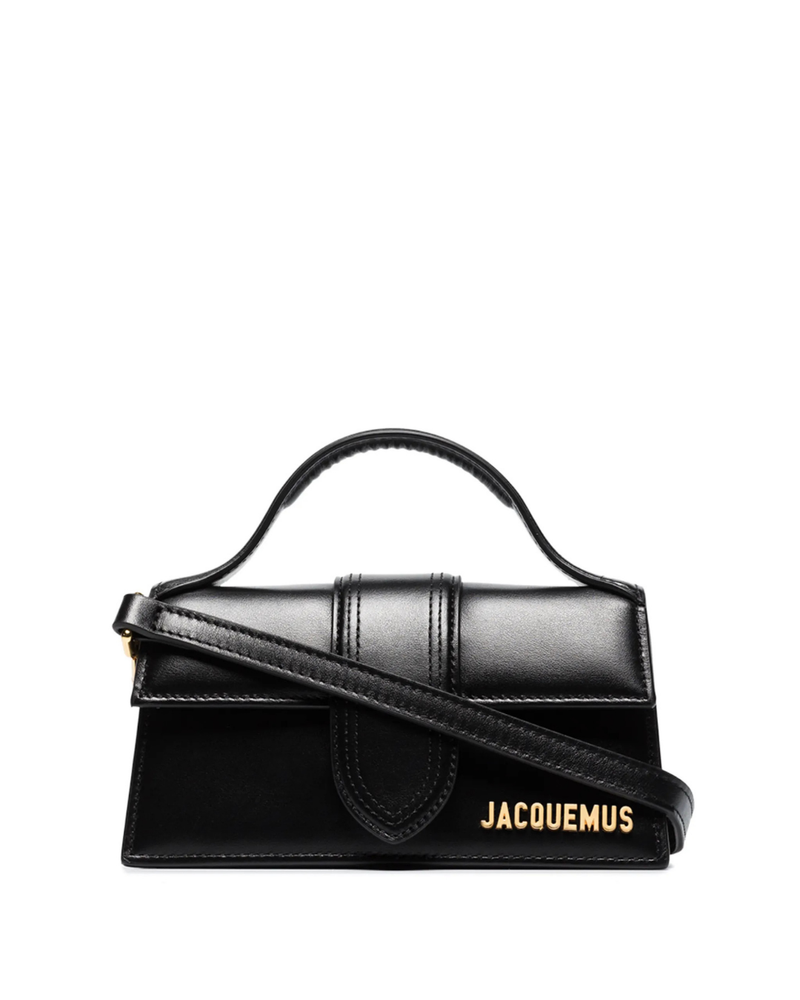 Le Bambino Glossy Leather Tote Bag – Black