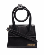 Le Chiquito Glossy Leather Tote Bag – Black