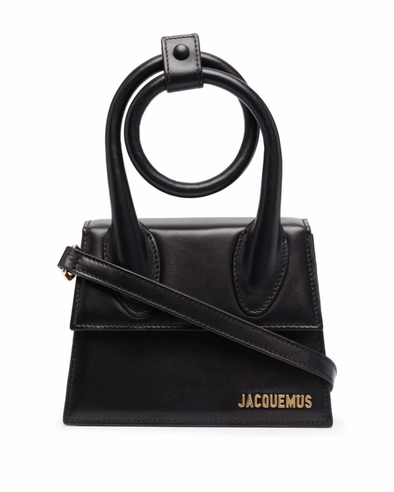 Le Chiquito Glossy Leather Tote Bag – Black