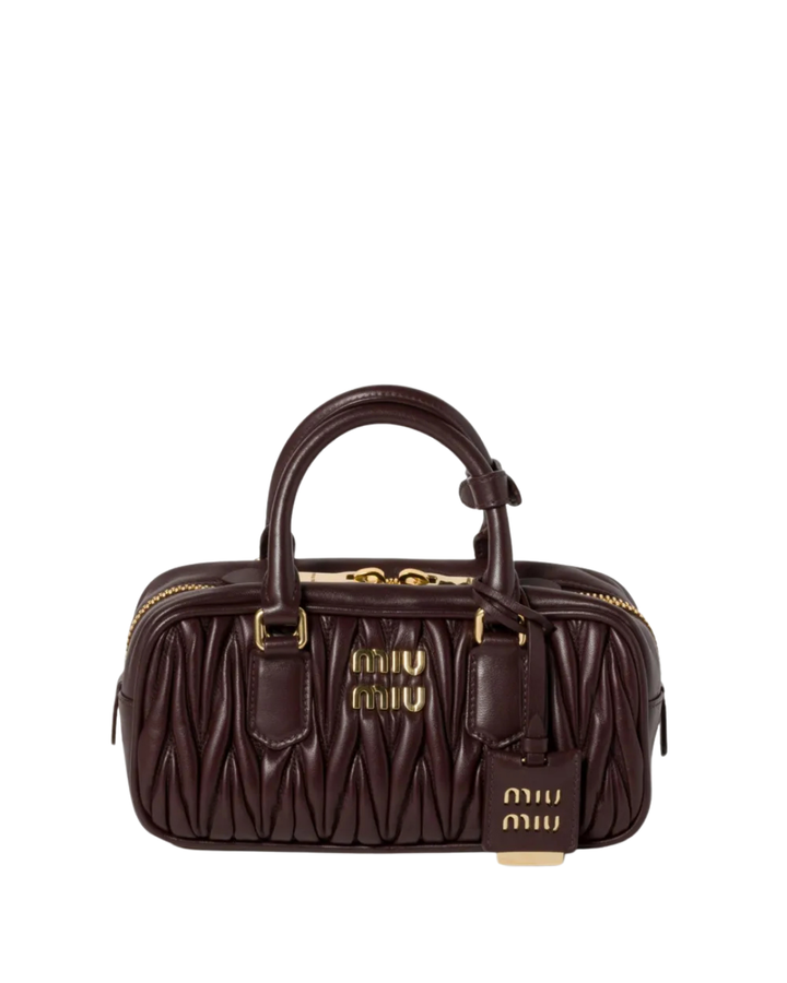 Arcadie Quilted Leather Tote Bag – Dark Brown