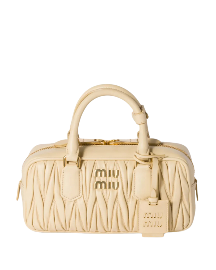 Arcadie Quilted Leather Tote Bag – Ecru