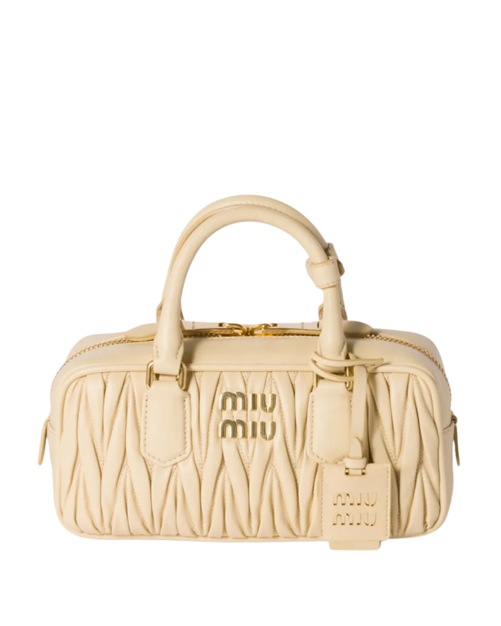 Arcadie Quilted Leather Tote Bag – Ecru