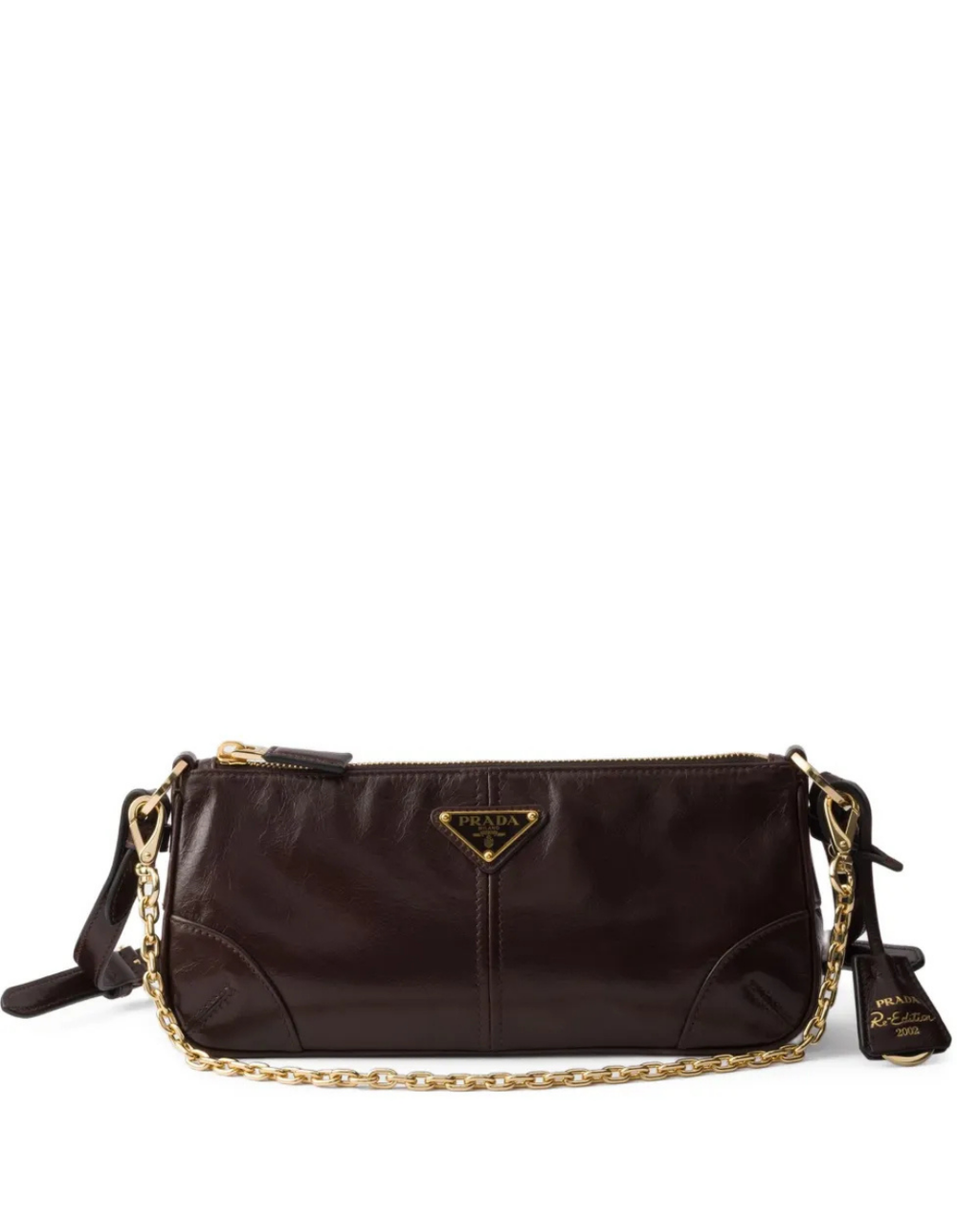 Medium Re-Edition Leather Shoulder Bag – Dark Brown