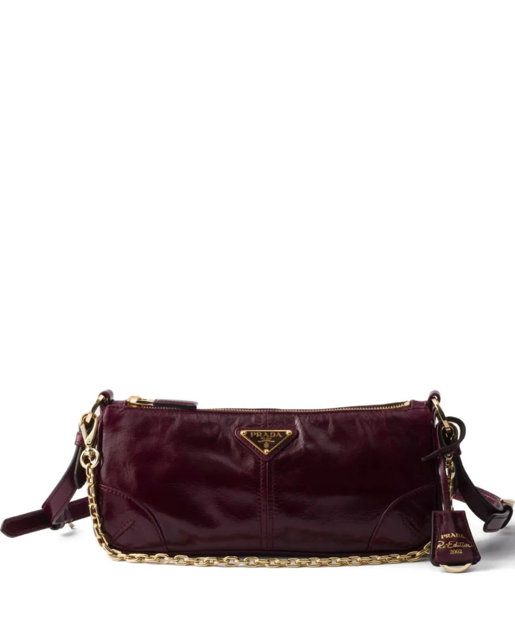 Medium Re-Edition Leather Shoulder Bag – Burgundy
