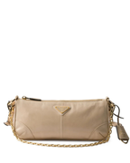 Medium Re-Edition Leather Shoulder Bag – Beige