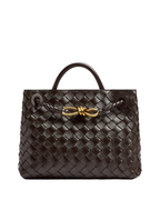 Small Leather Top Handle Bag  – Dark Brown