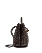Small Leather Top Handle Bag  – Dark Brown