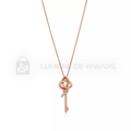 Pırlantalı Rose Gold Kaplama Mini Anahtar Kolye – 925 Ayar Gümüş