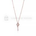 Pırlantalı Rose Gold Kaplama Ekstra Büyük Anahtar Kolye – 925 Ayar Gümüş
