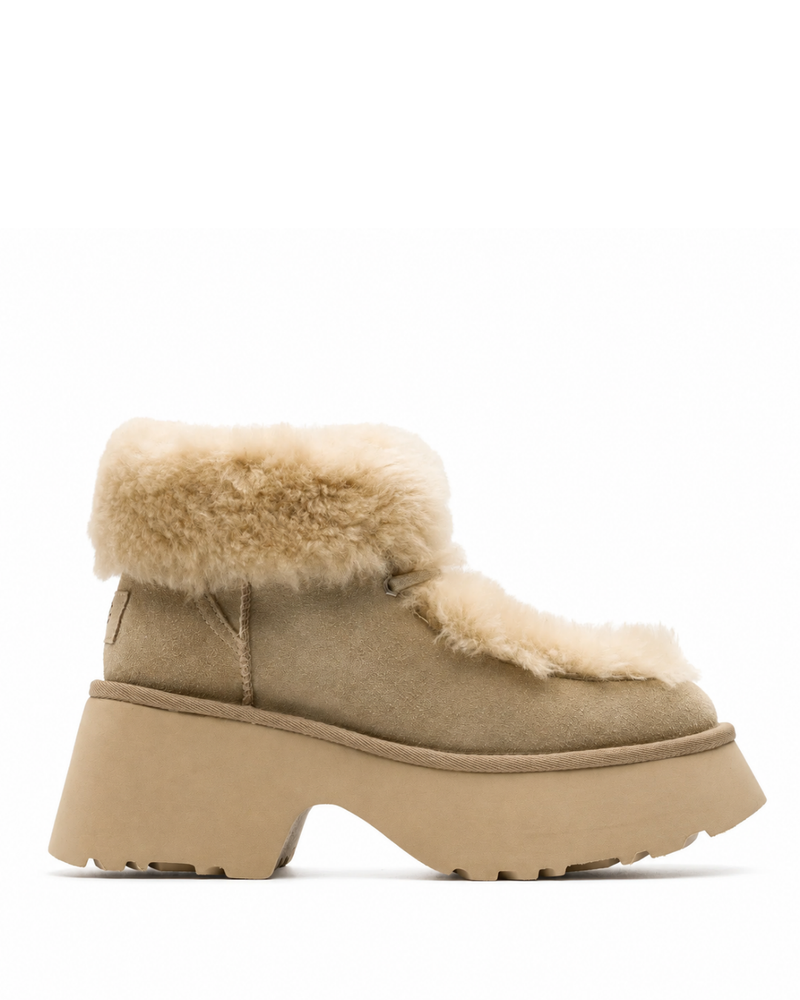 Esmee Lace-Up Platform Boot Mustard