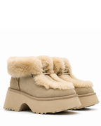 Esmee Lace-Up Platform Boot Mustard