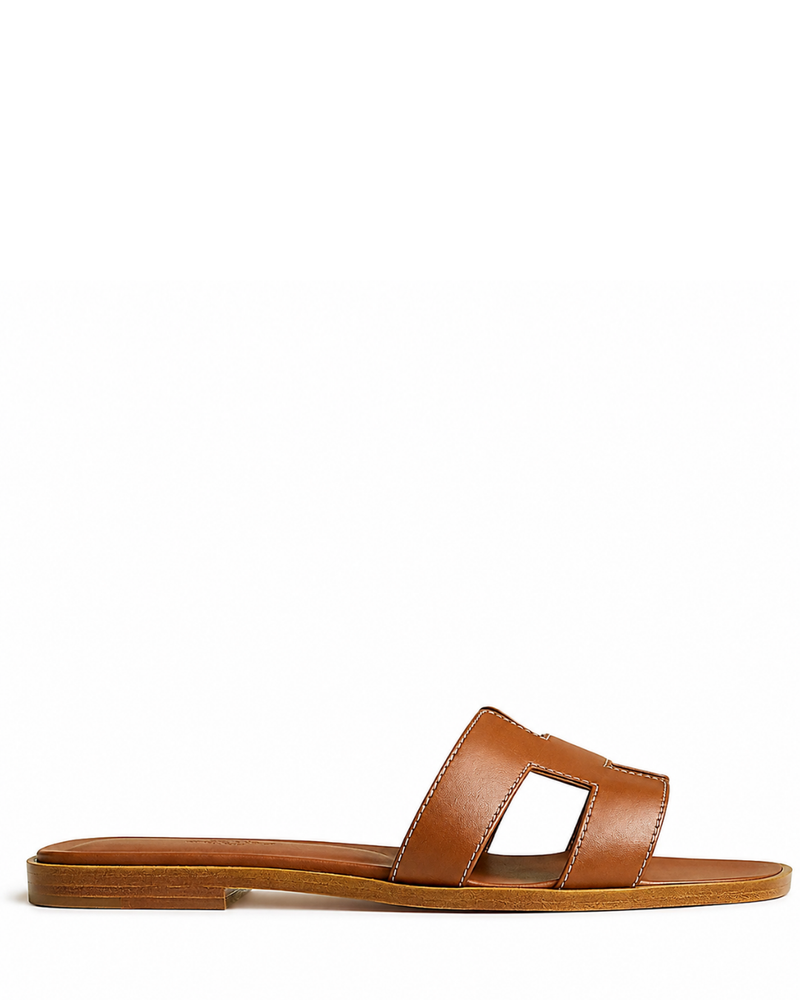 Oran Leather Slippers – Tan