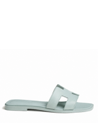 Oran Leather Slippers – Glacier Blue