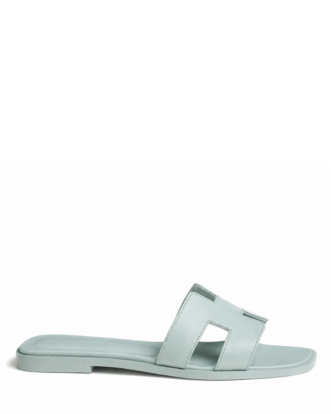 Oran Leather Slippers – Glacier Blue