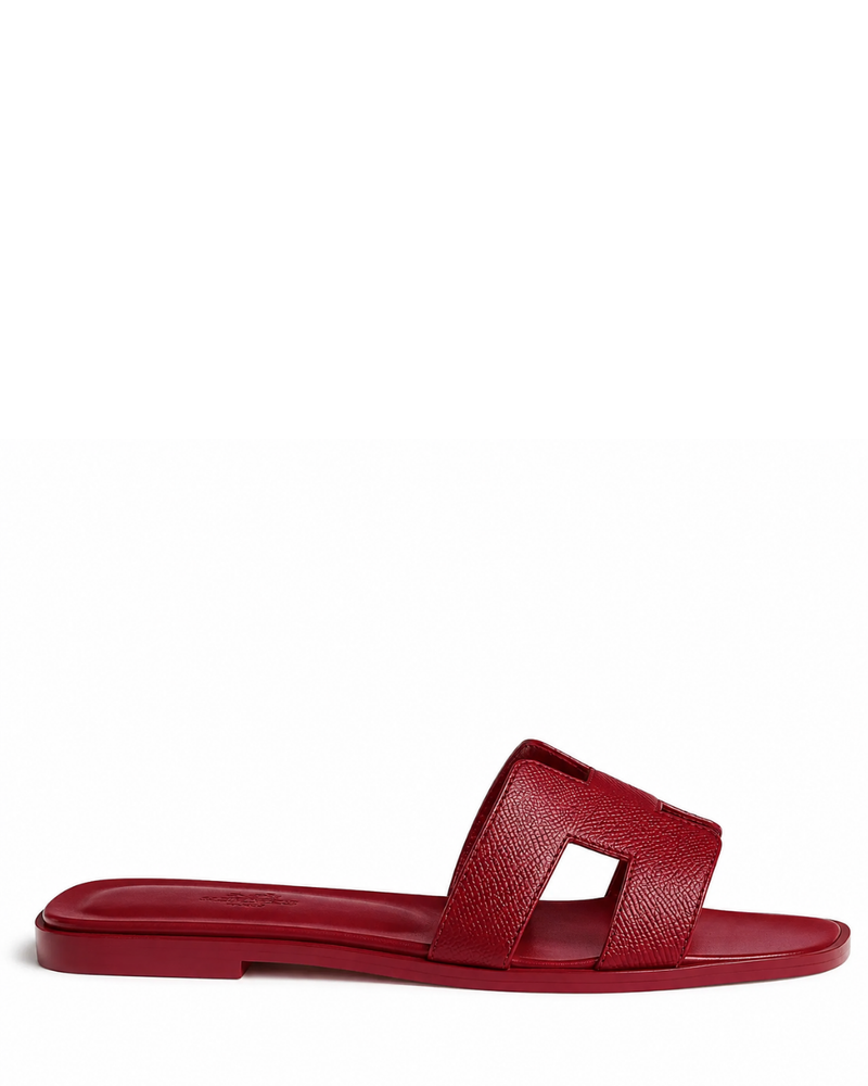 Oran Leather Slippers – Raspberry Pink